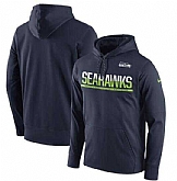Men's Seattle Seahawks Nike Sideline Circuit Pullover Performance Hoodie - College Navy FengYun,baseball caps,new era cap wholesale,wholesale hats